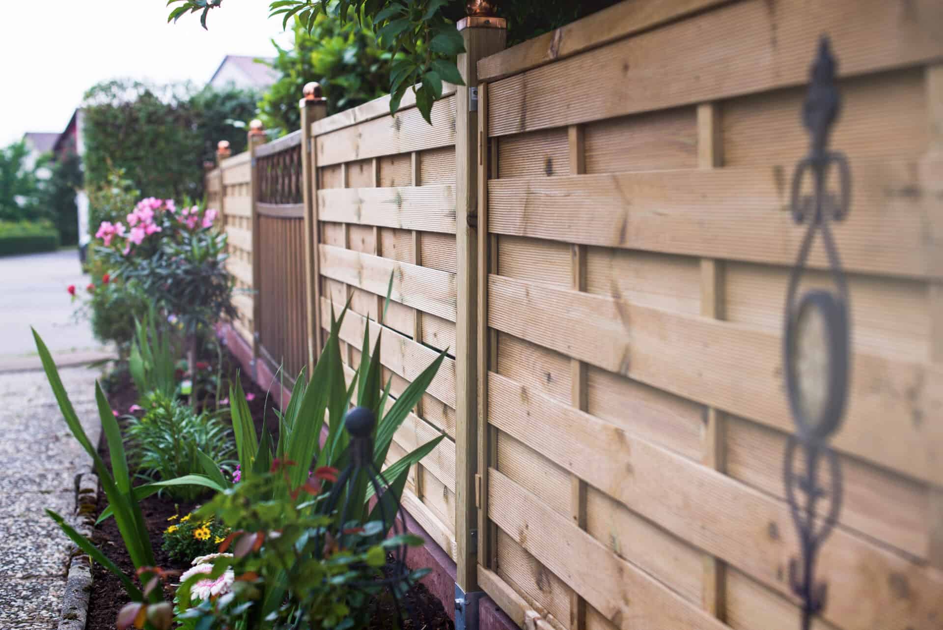 New garden fencing